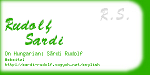 rudolf sardi business card
